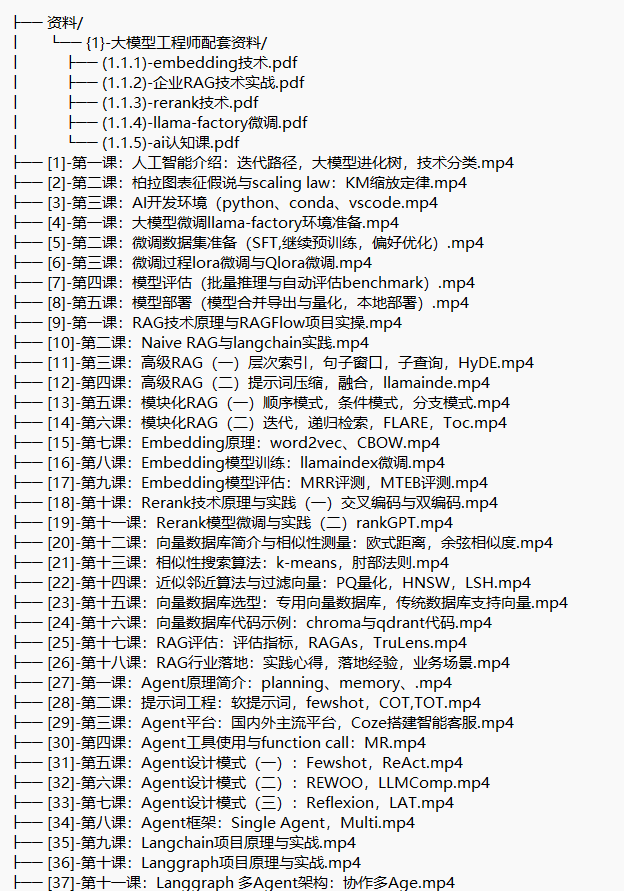 大模型應(yīng)用開發(fā)-模型訓(xùn)練-RAG-Agent-AI項(xiàng)目實(shí)戰(zhàn) 視頻教程 下載 圖1
